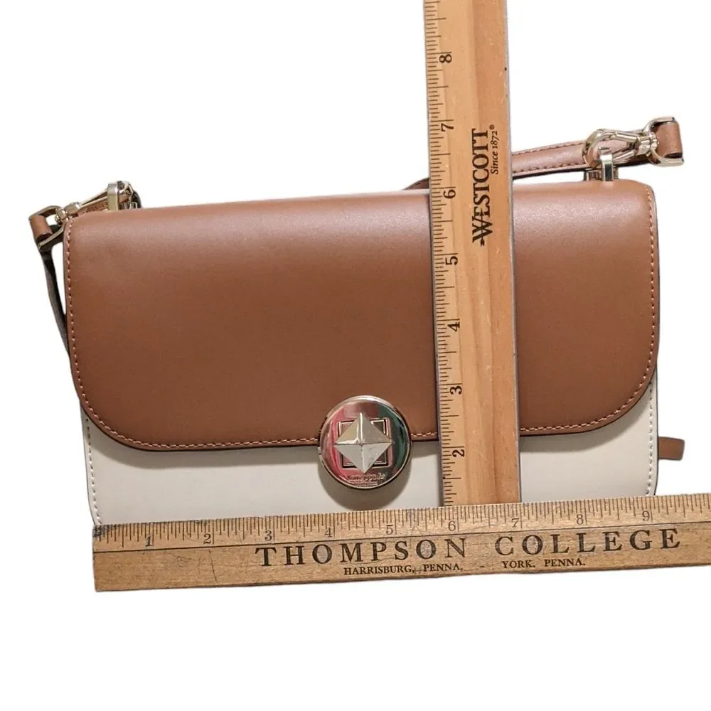 Kate Spade NY Audrey bicolor Flap crossbody flat leather handle shoulder bag